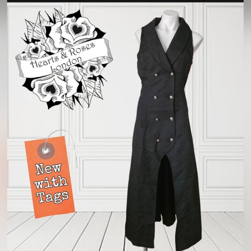 Hearts & Roses London Elegant Black Vest